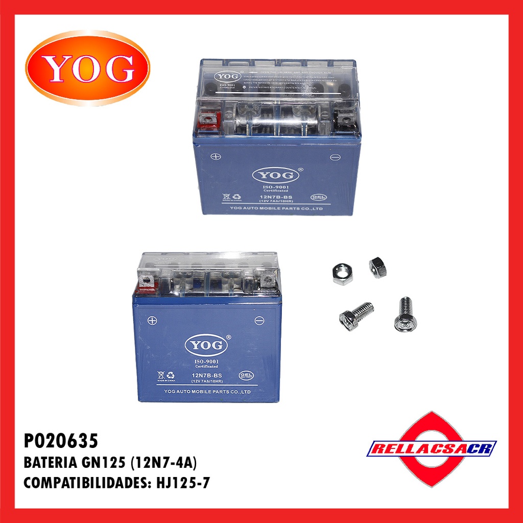 BATERIA GN125 H (12N7-4A)