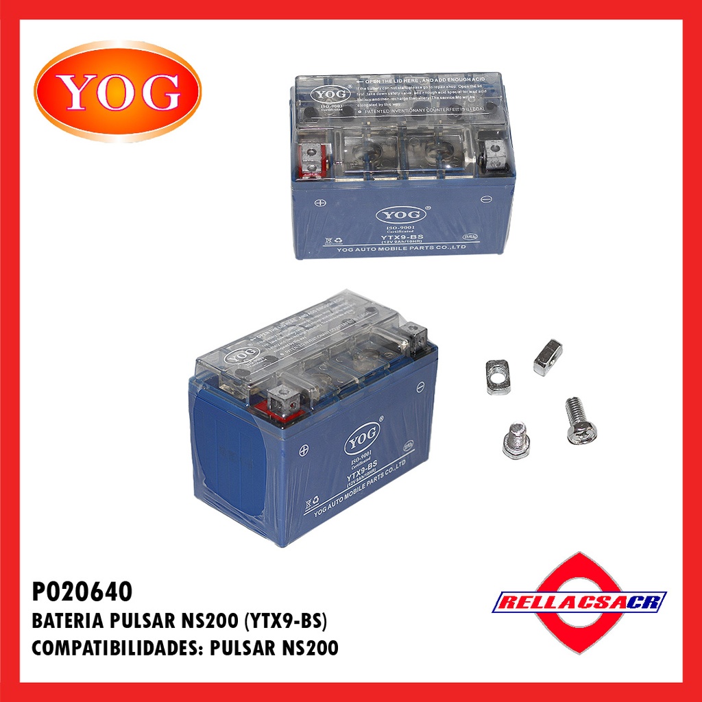 BATERIA BAJAJ PULSAR 200NS (YTX9-BS)