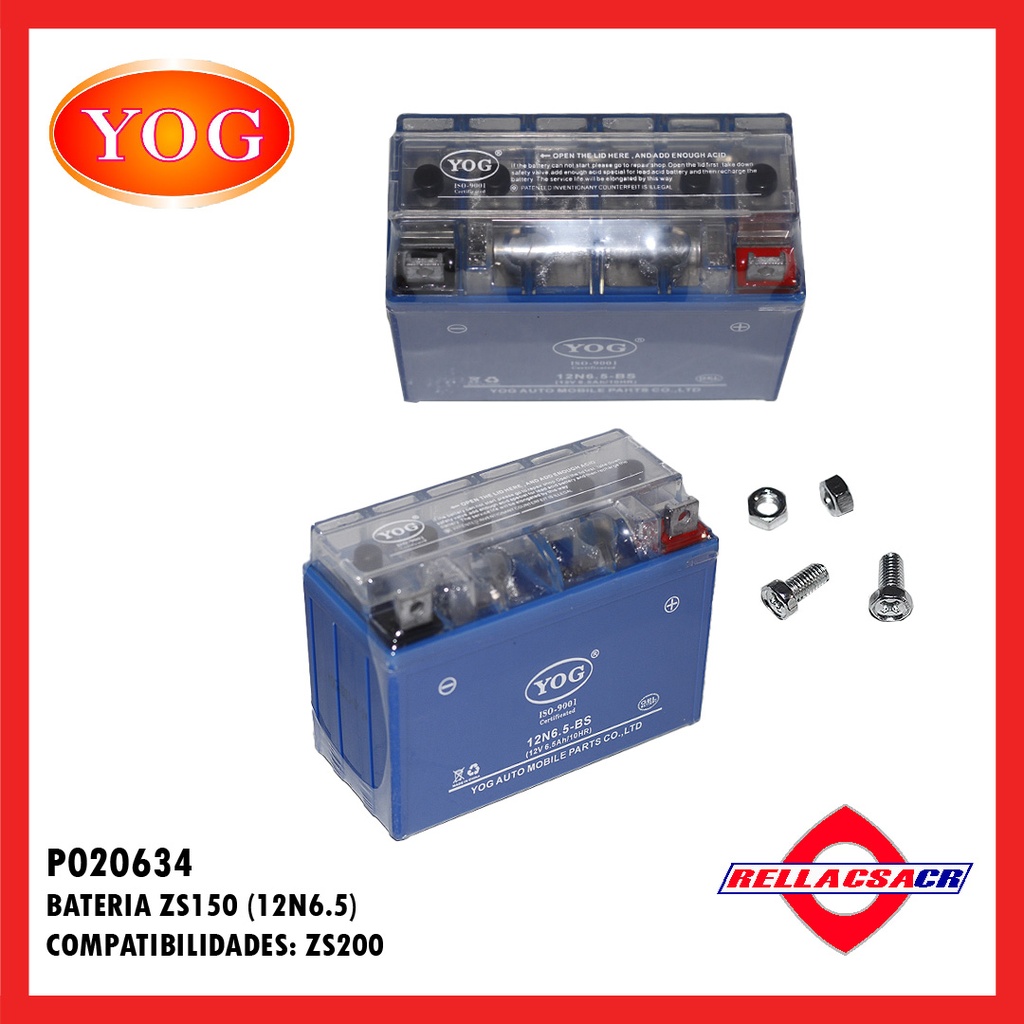 BATERIA ZS150-7 (12N6.5)
