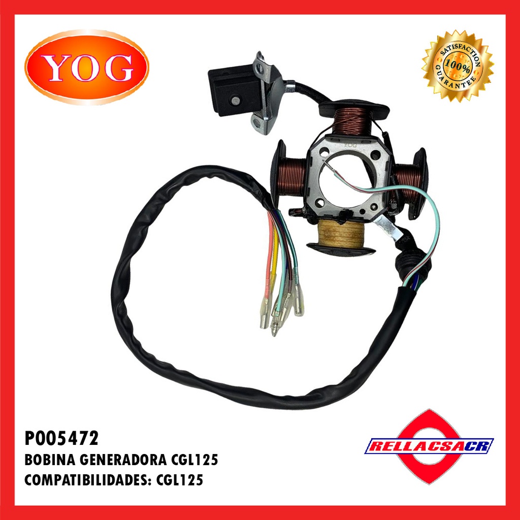 BOBINA GENERADORA CGL125 (3+1 - 3 TORNILLOS)
