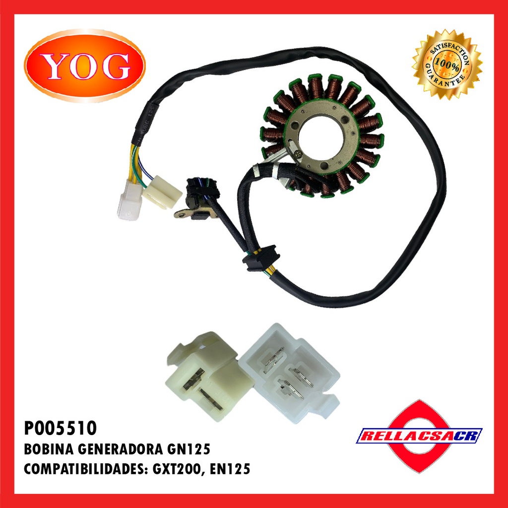BOBINA GENERADORA GN125 H (18 - 3 TORNILLOS)