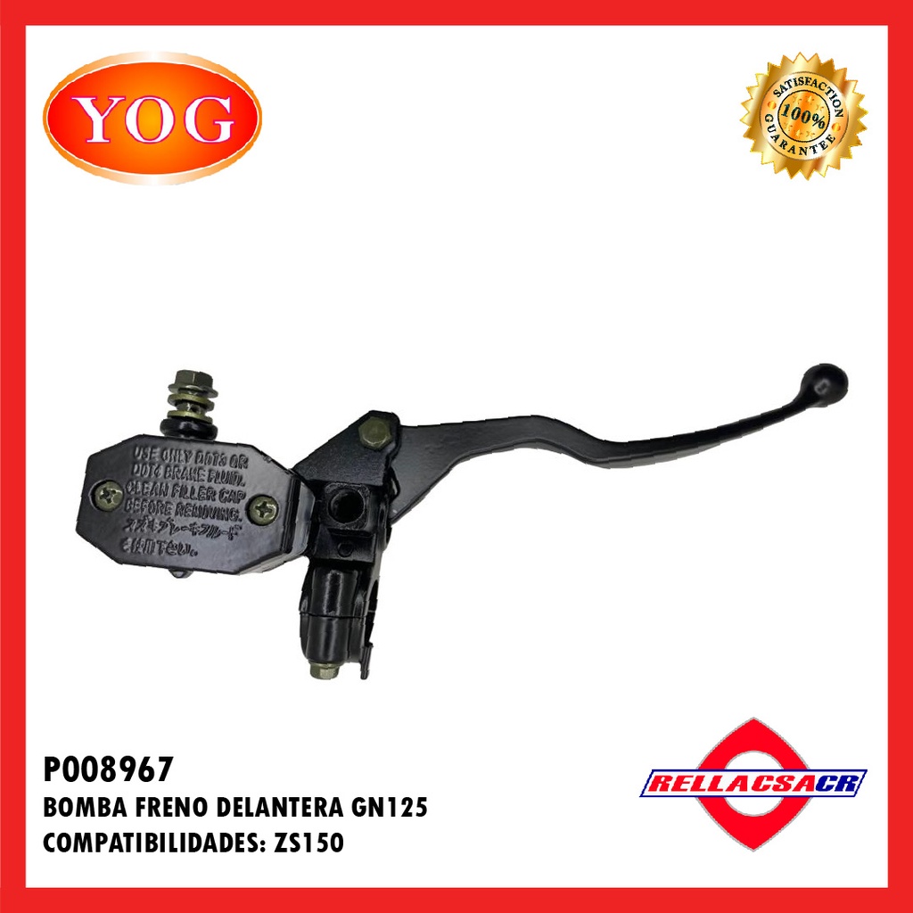 BOMBA FRENO DEL. GN125 H (PLASTICA)