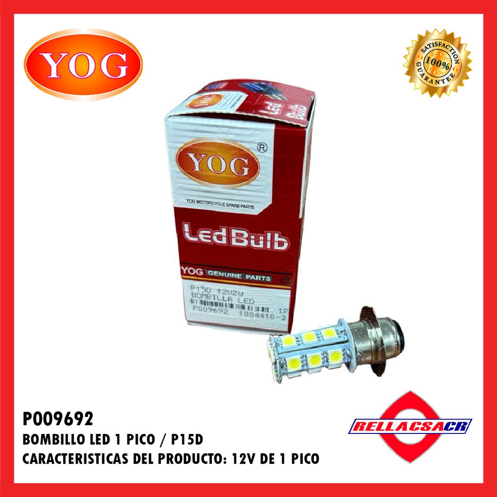 BOMBILLO LED DE 1 PICO/P15D 12V