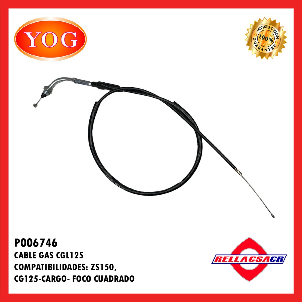 CABLE GAS ZS150-7/CGL125