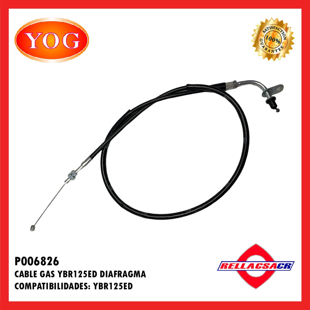 CABLE GAS YBR 125 ED (DIAFRAGMA)