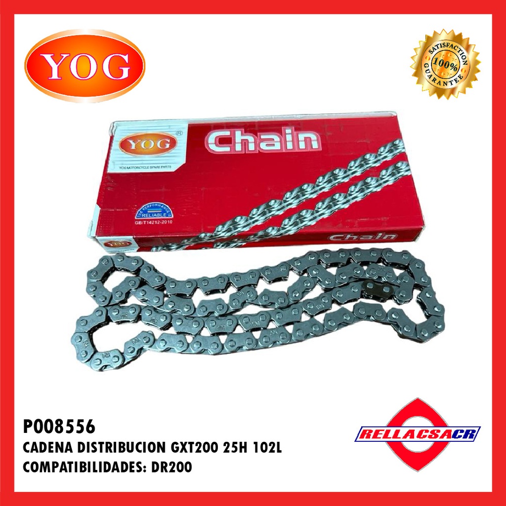 CADENA DISTRIBUCION GXT200 25H 102L