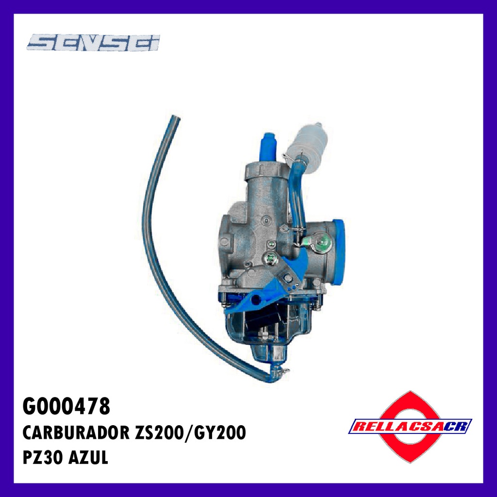 CARBURADOR ZS200/GY200 PZ30 AZUL