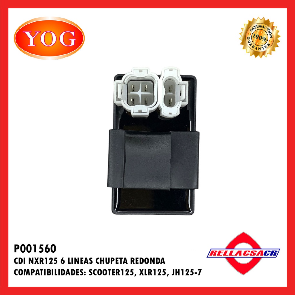 CDI NXR125/SCOOTER125/XLR125/HJ125-7 6 LINEAS CHUPETA REDONDA.YOG