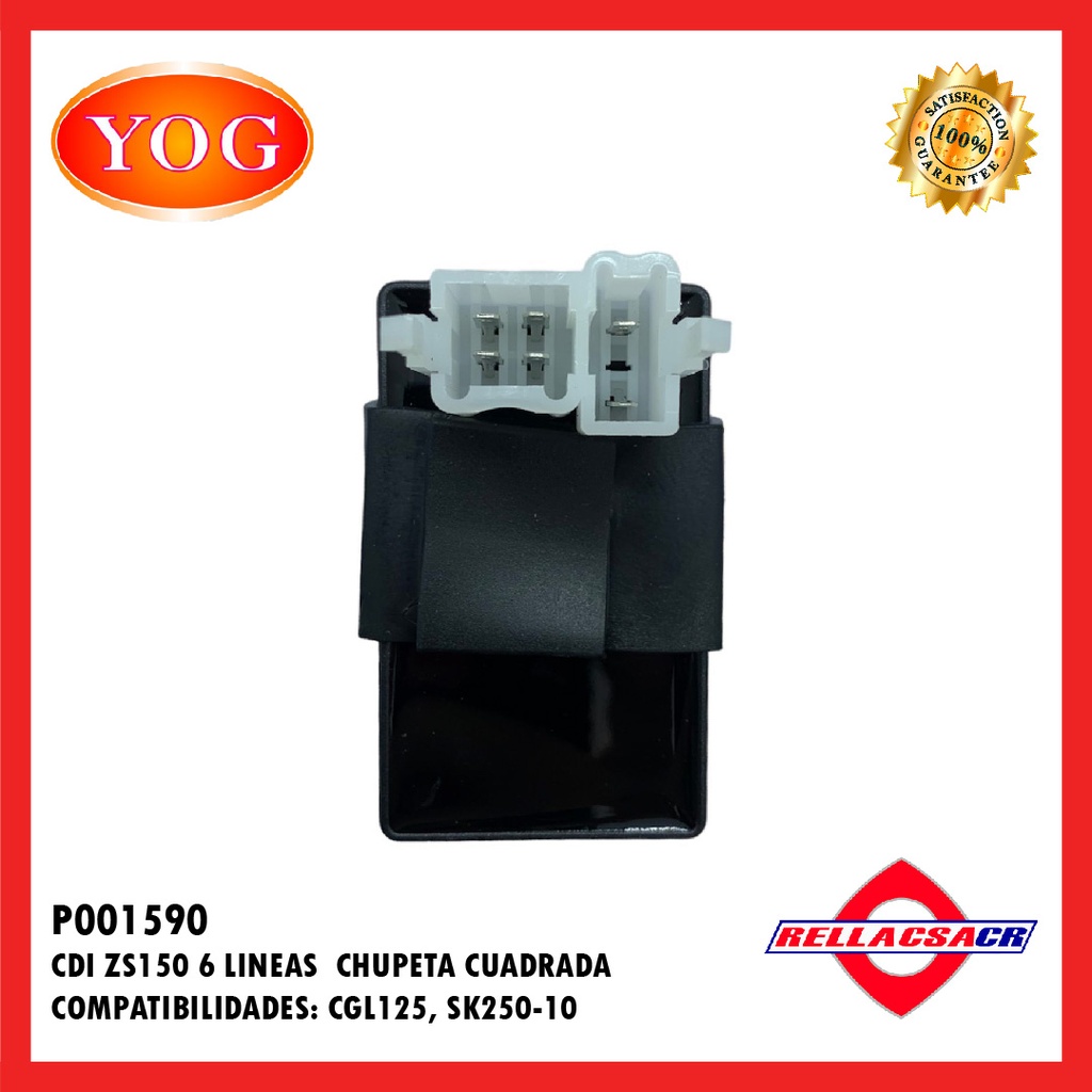 CDI ZS150/CGL125/SK250-10 6 LINEAS  CHUPETA CUADRADA.YOG