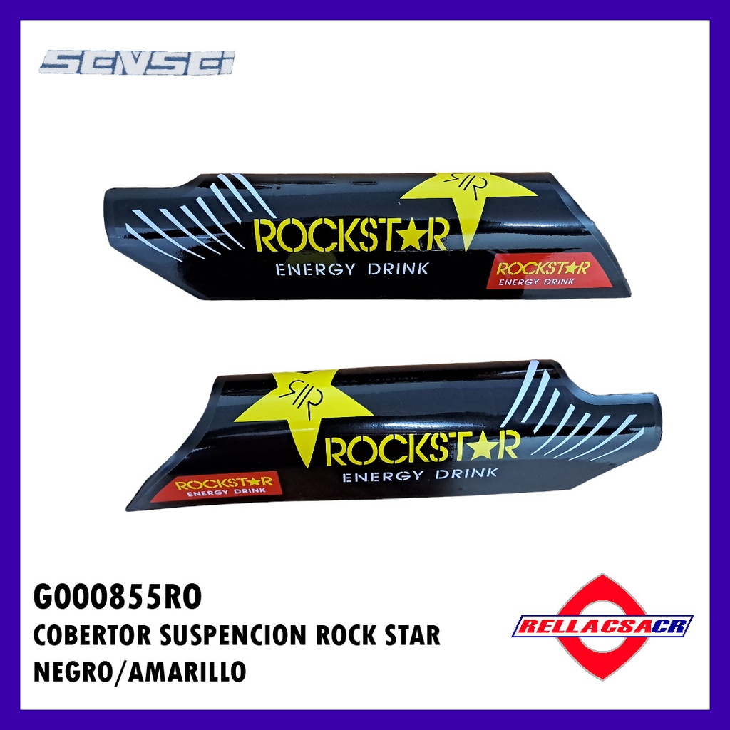COBERTOR SUSPENCION ROCK STAR NEGRO/AMARILLO (PAR)