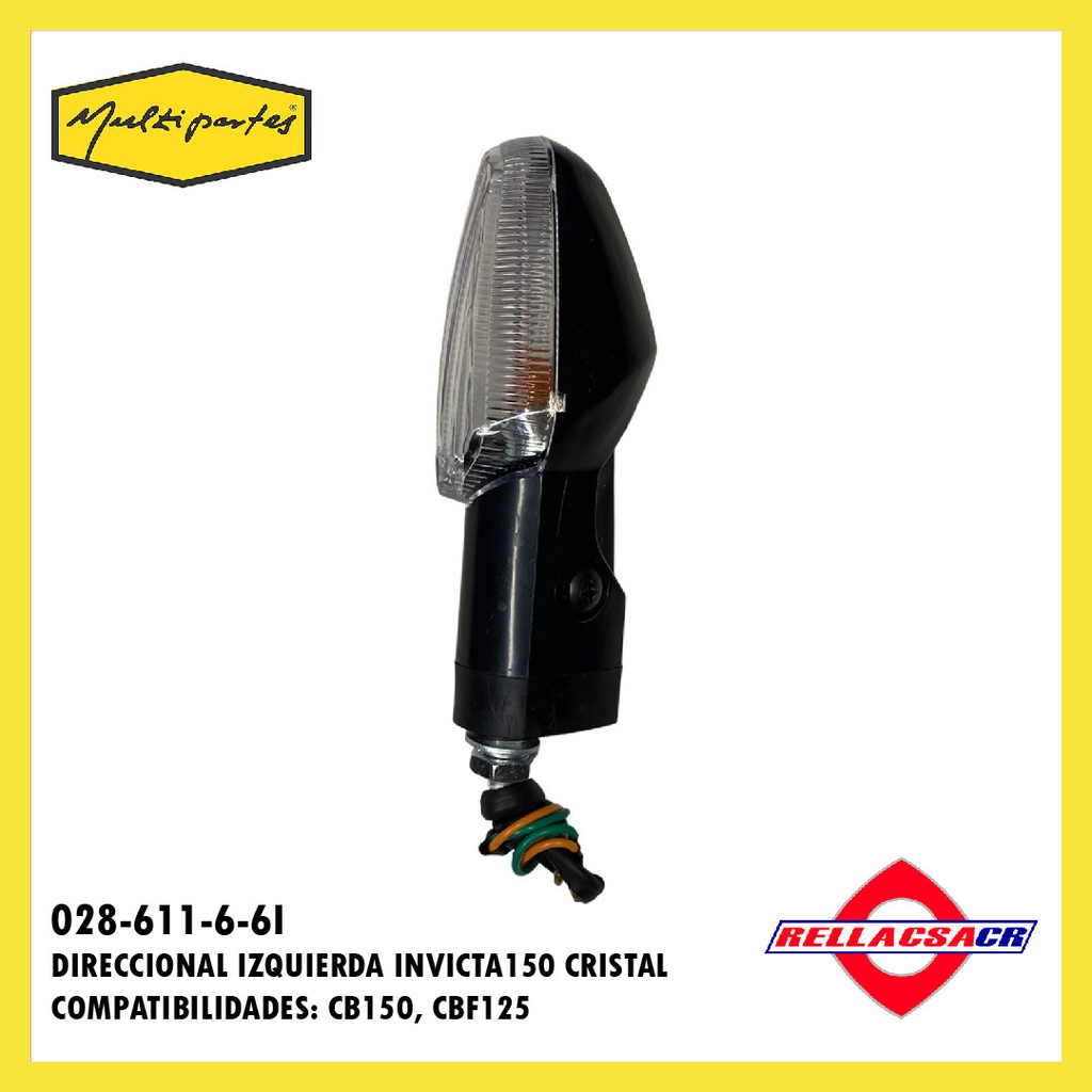 DIRECCIONAL CRISTAL IZQUIERDA INVICTA150