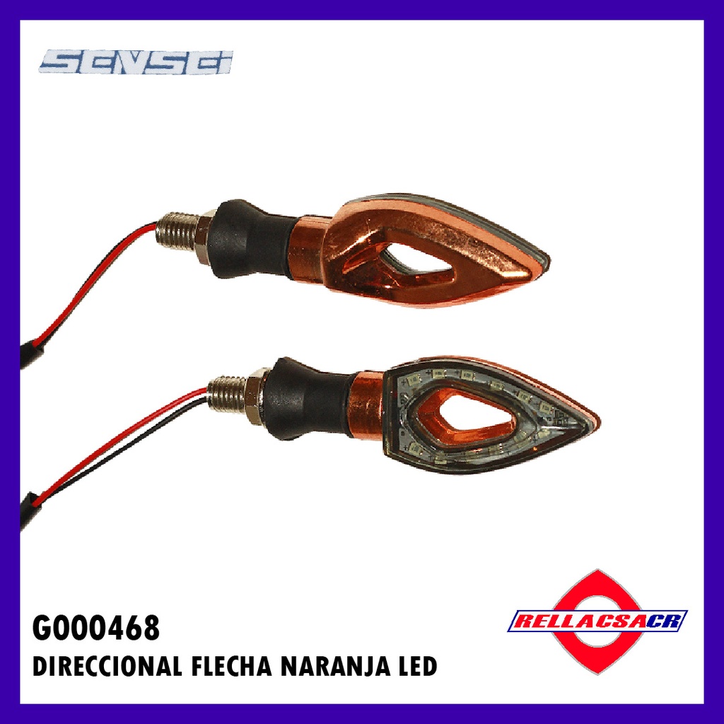 DIRECCIONAL LED TIPO FLECHA NARANJA (PAR)