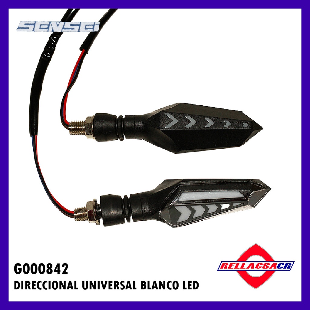 DIRECCIONAL UNIVERSAL TIPO FLECHA LED BLANCA (PAR)
