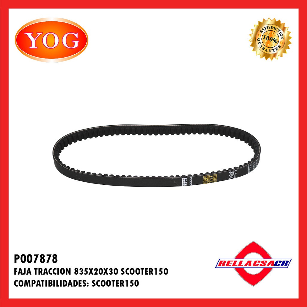 FAJA TRACCION 835X20X30 SCOOTER