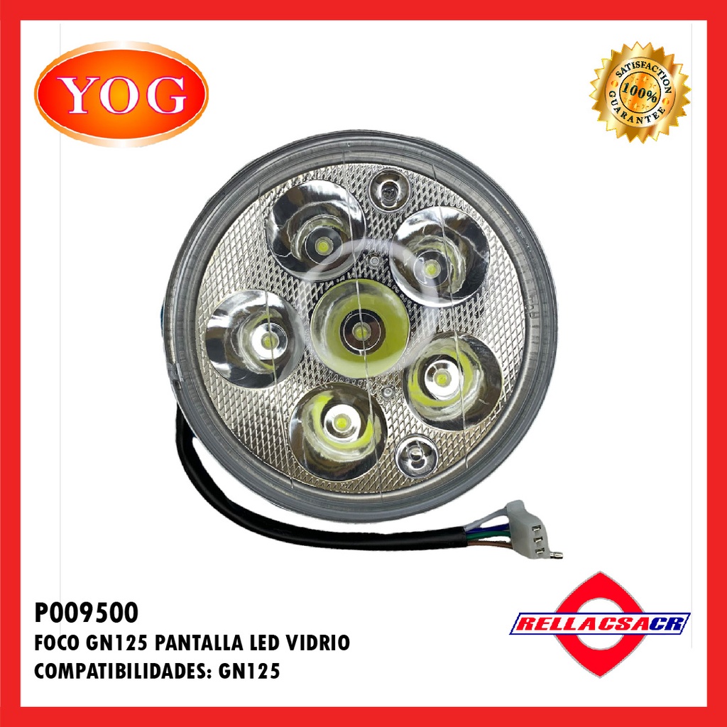 FOCO GN125 LED PANTALLA VIDRIO