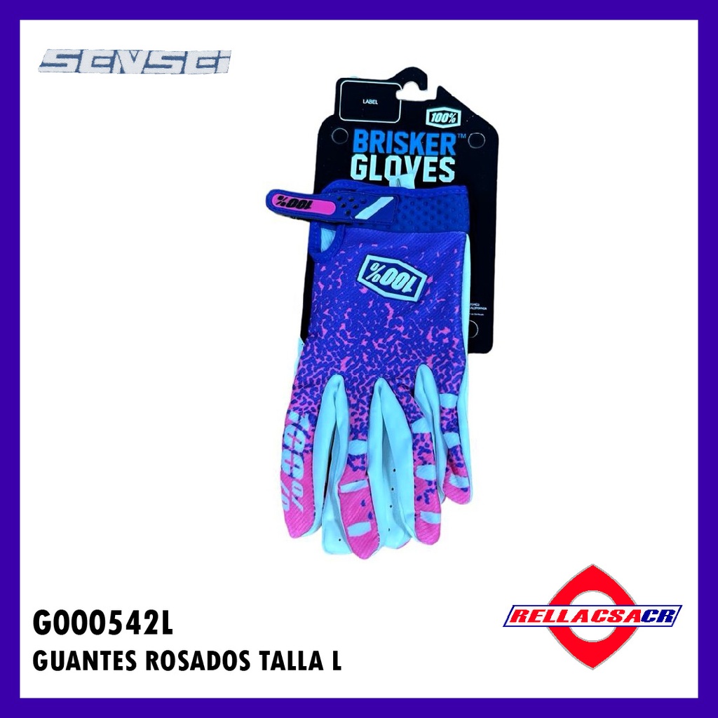 GUANTES ROSADOS TALLA *L*