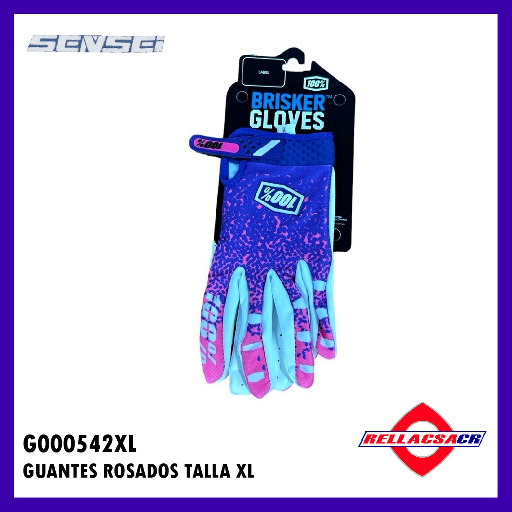 GUANTES ROSADOS TALLA *XL*.SENSEI