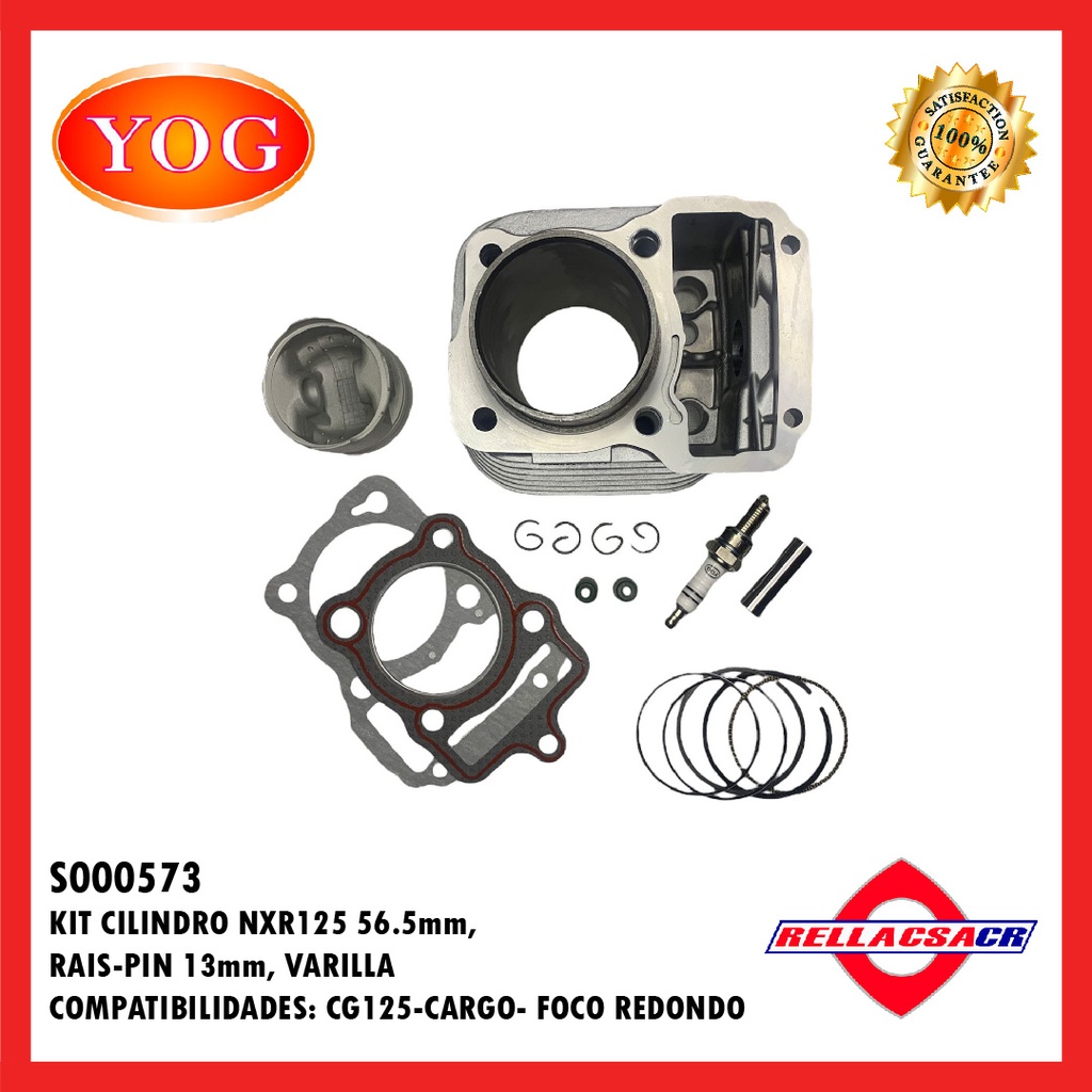 KIT CILINDRO NXR 125 BROS (VARILLA) 56.5mm -RAIS PIN 13mm