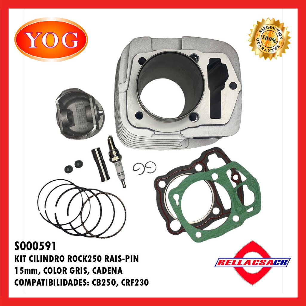 KIT CILINDRO FORMULA CB250 (CADENA) 65.5mm-RAIS PIN 15mm