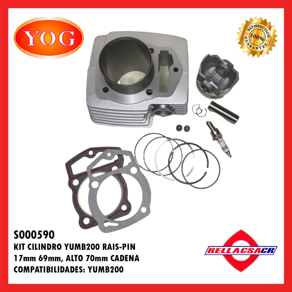 KIT CILINDRO YUMBO 200 (CADENA) 69mm-RAIS PIN 17mm