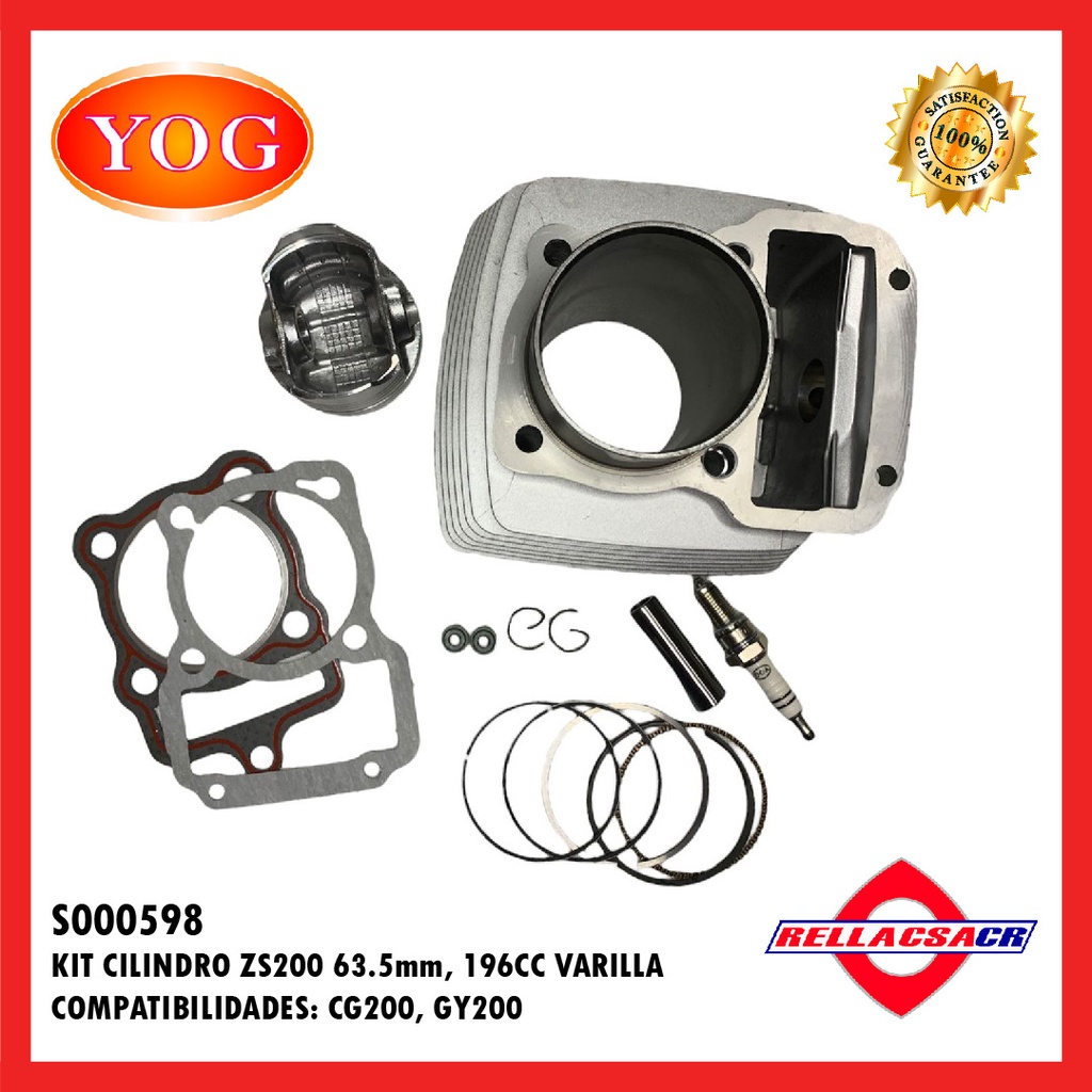KIT CILINDRO NANO 200 (VARILLA) 63.5mm-RAIS PIN 15mm