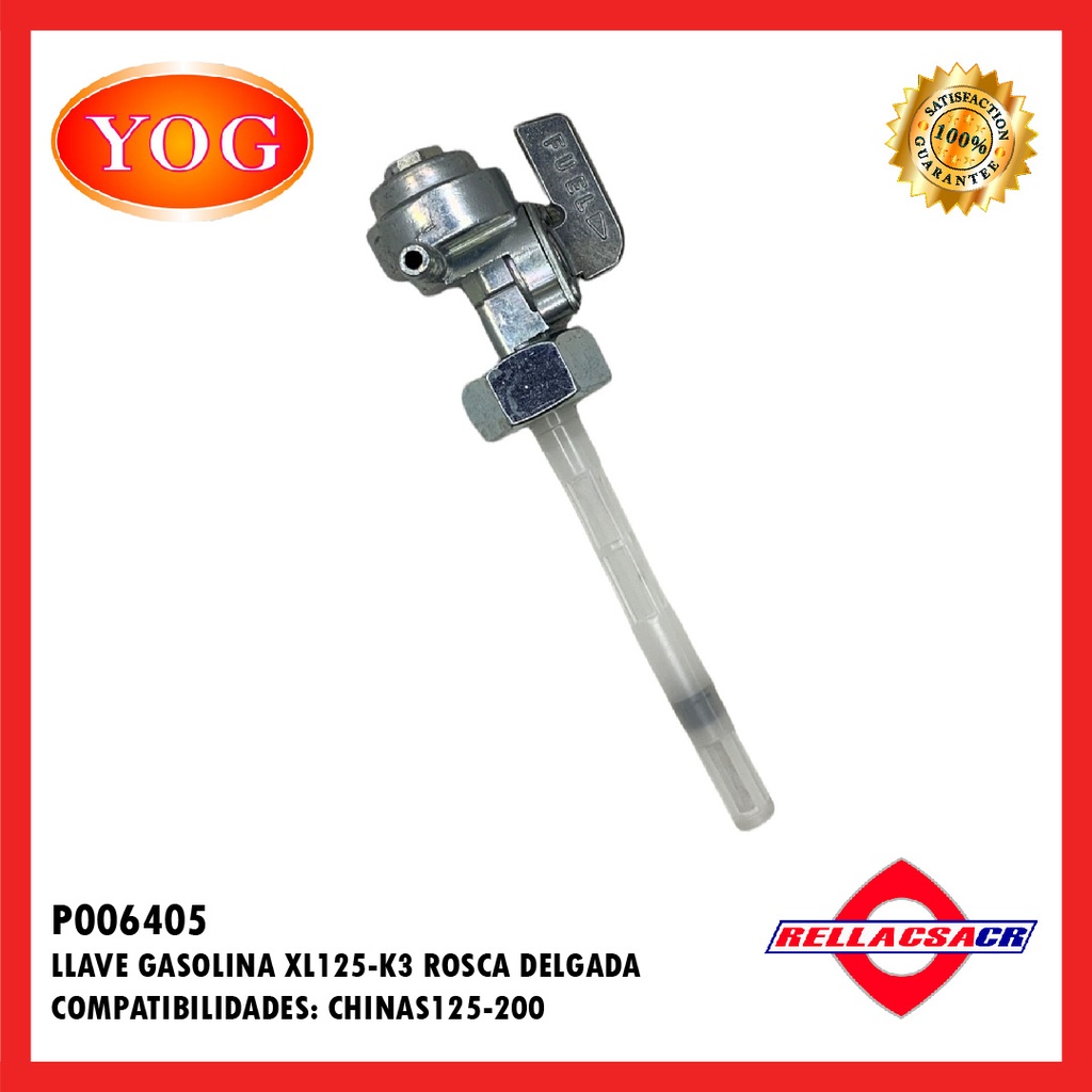 LLAVE GASOLINA XL125K3/CHINAS ROSCA DELGADA.YOG