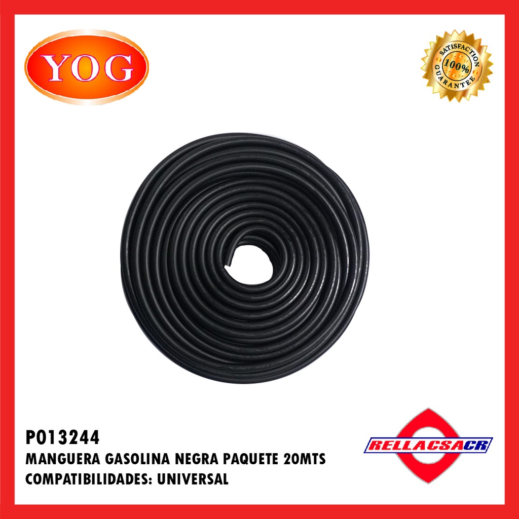 MANGUERA GASOLINA NEGRA PAQUETE 20MM