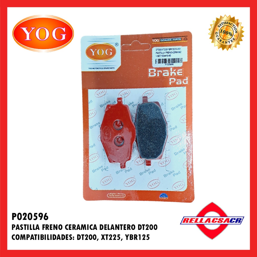PASTILLA FRENO CERAMICA YBR 125 ED (FA101)