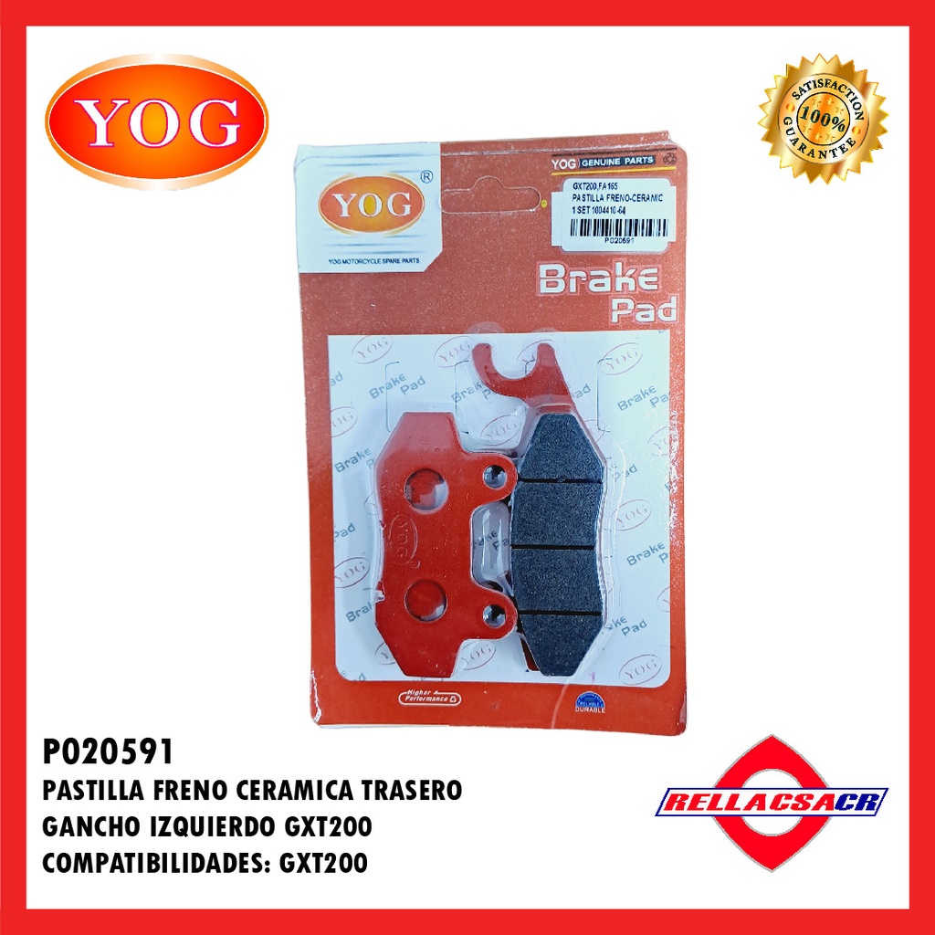 PASTILLA FRENO CERAMICA GAN. IZQ. GXT 200 (FA165)
