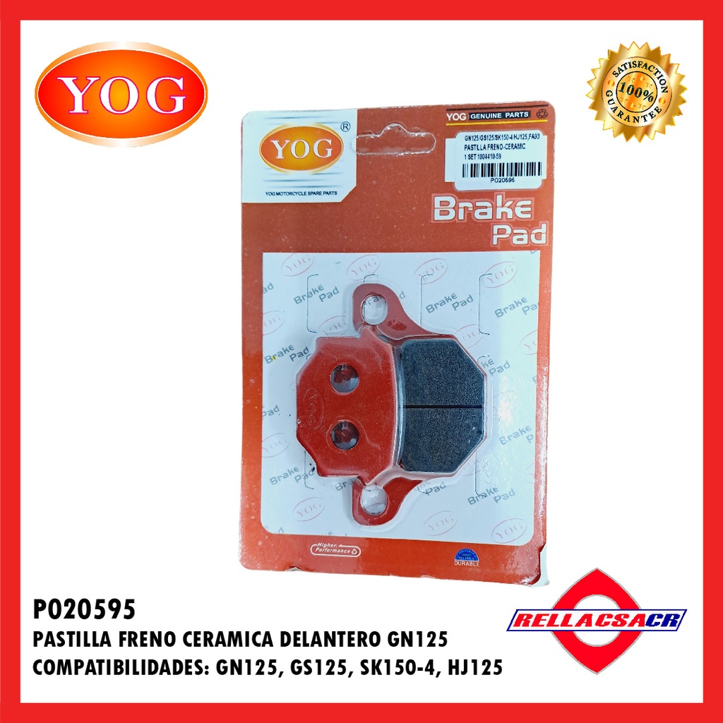 PASTILLA FRENO CERAMICA GN125 H (FA93)