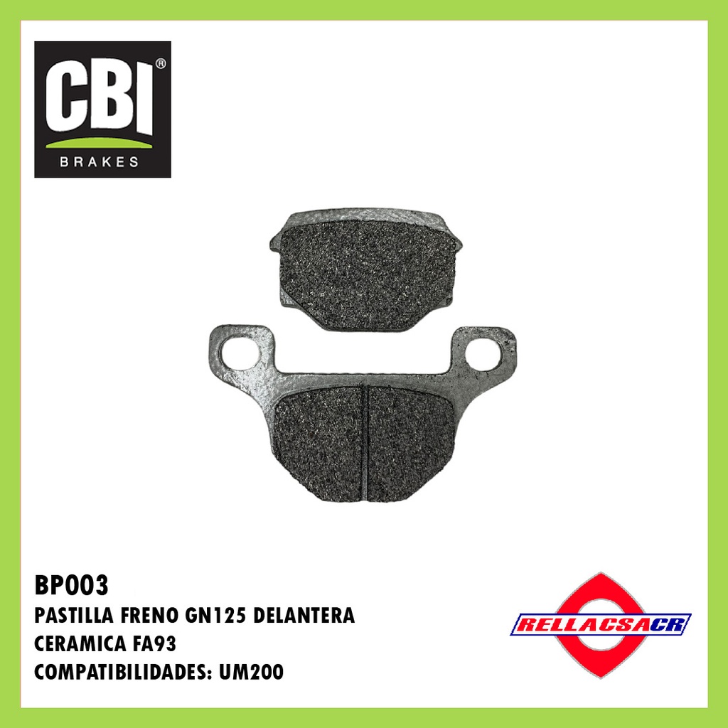 PASTILLA FRENO DEL.CERAMICA GN125 H