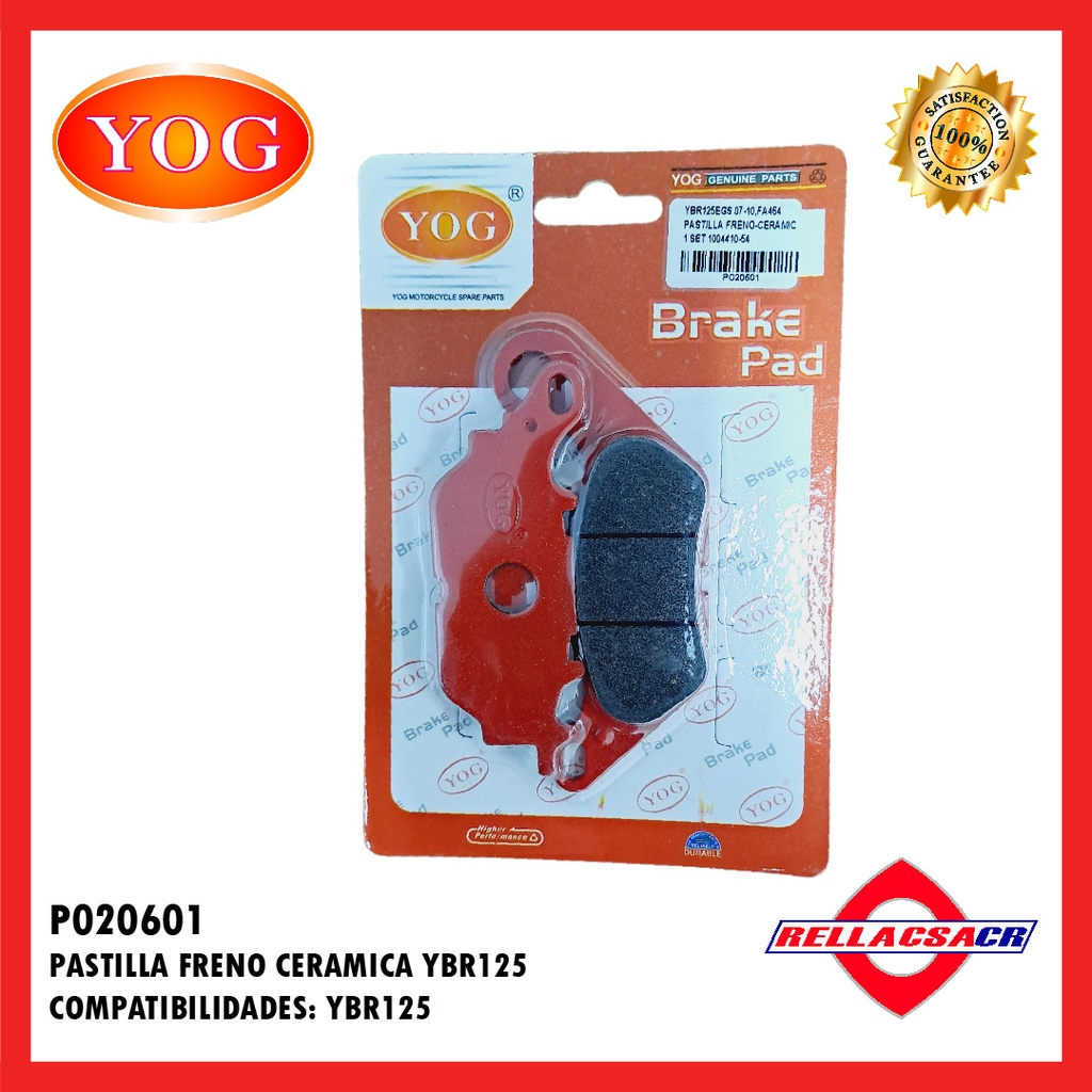 PASTILLA FRENO CERAMICA YBR 125 ED (FA464)