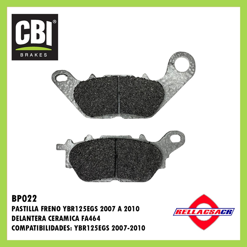 PASTILLA FRENO DEL.CERAMICA YBR125EGS 2007-2010 FA464.CBI