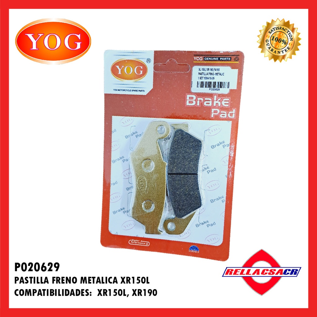 PASTILLA FRENO METALICA XR150 L (FA185/FA125)