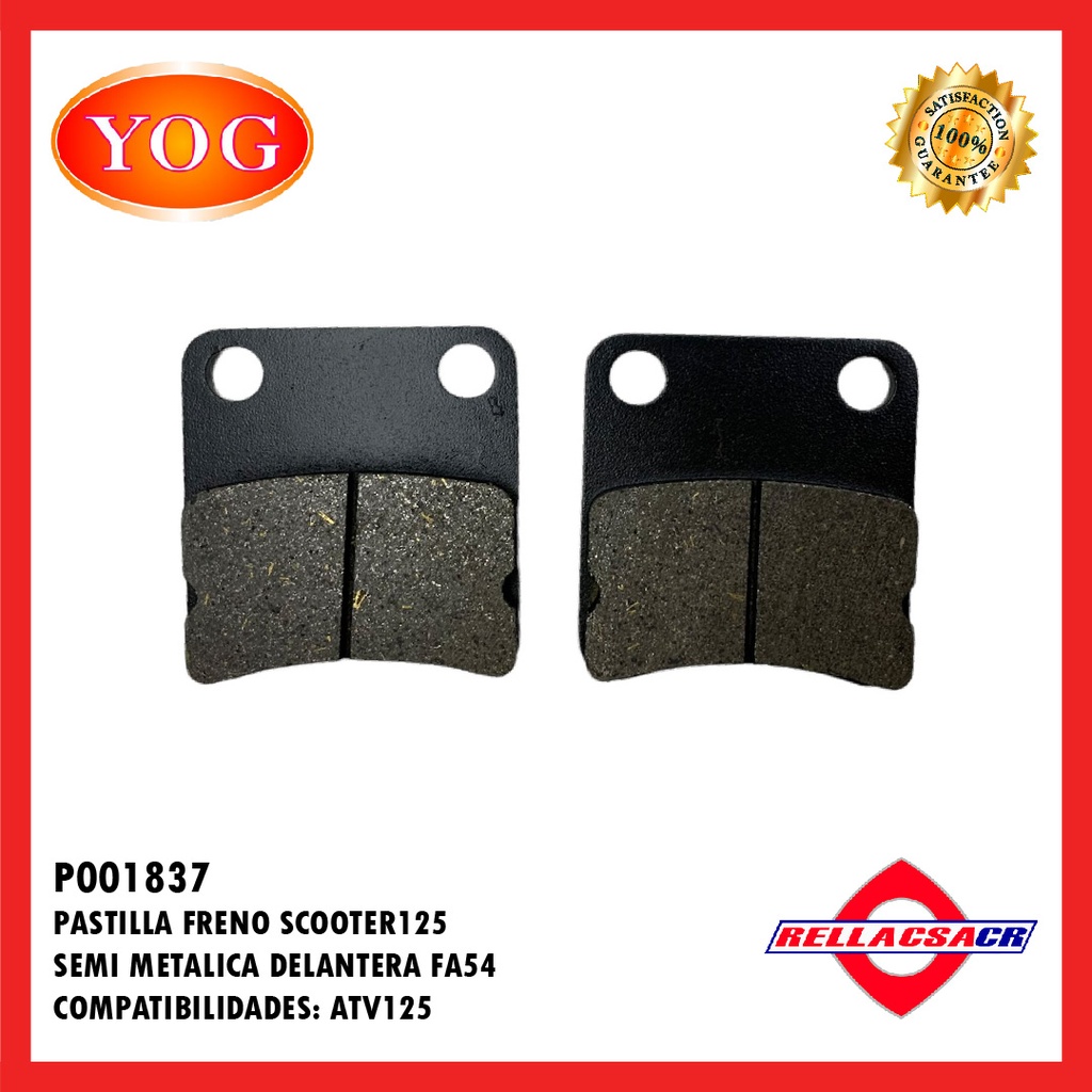 PASTILLA FRENO SEMI METALICA SCOOTER 150 (FA54)