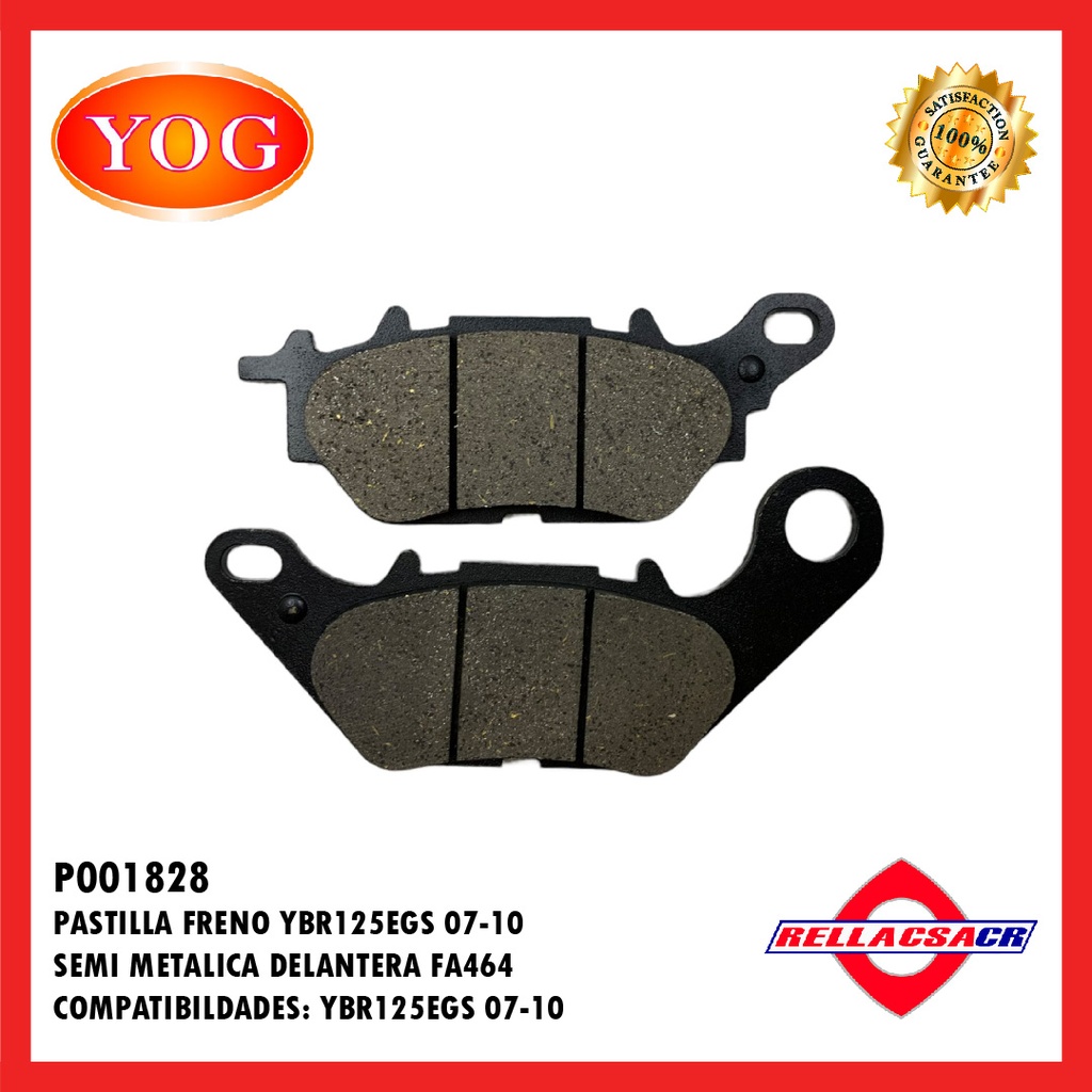 PASTILLA FRENO SEMI METALICA YBR 125 ED (FA464)