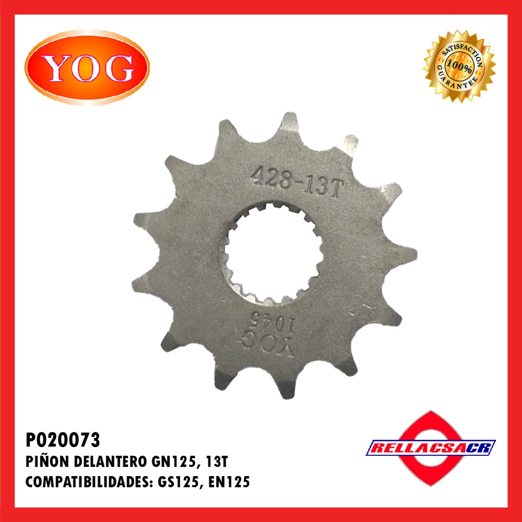 PI홥N DELANTERO GN125 H 13T