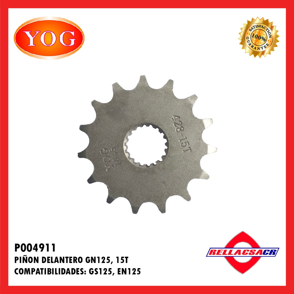 PI홥N DELANTERO GN125 H 15T