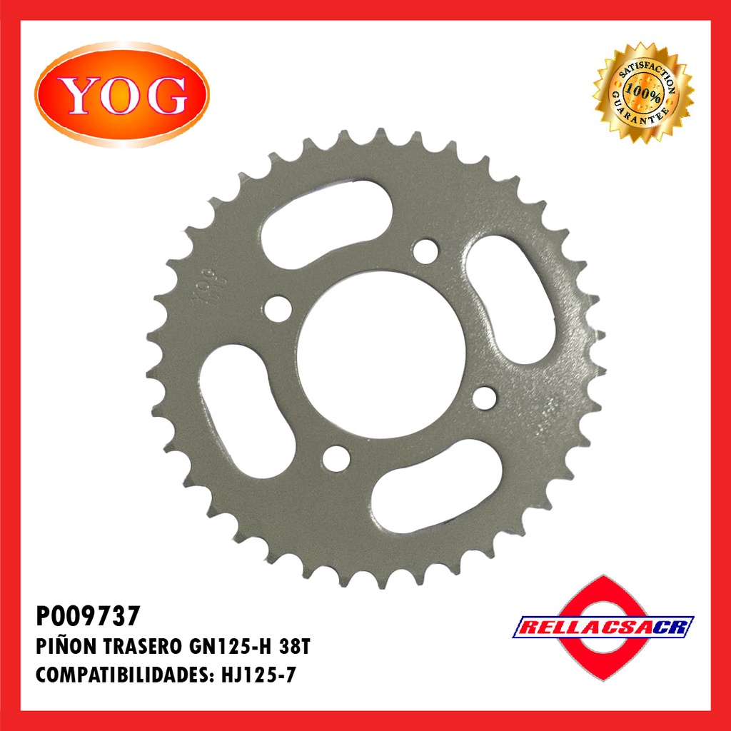 PI홥N TRASERO GN125 H 38T