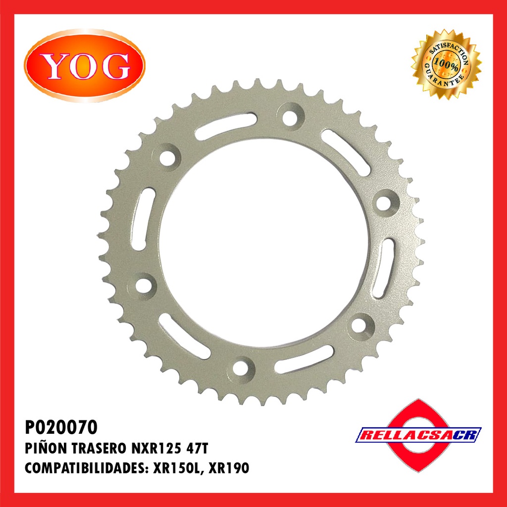 PI홥N TRASERO XR150 L (125MM) 47T XR190L/NXR125/XR125L