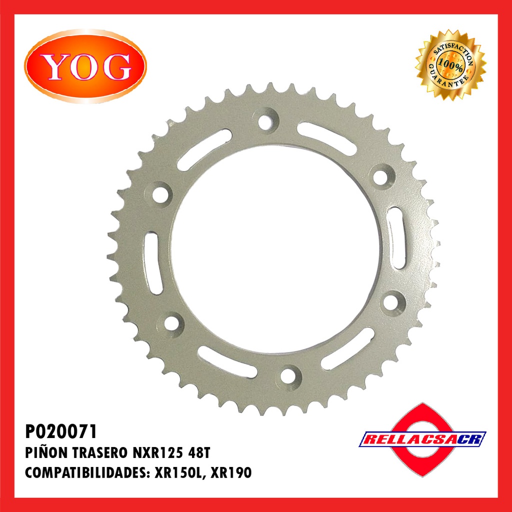 PI홥N TRASERO XR150 L (125MM) 48T XR190L/NXR125/XR125L