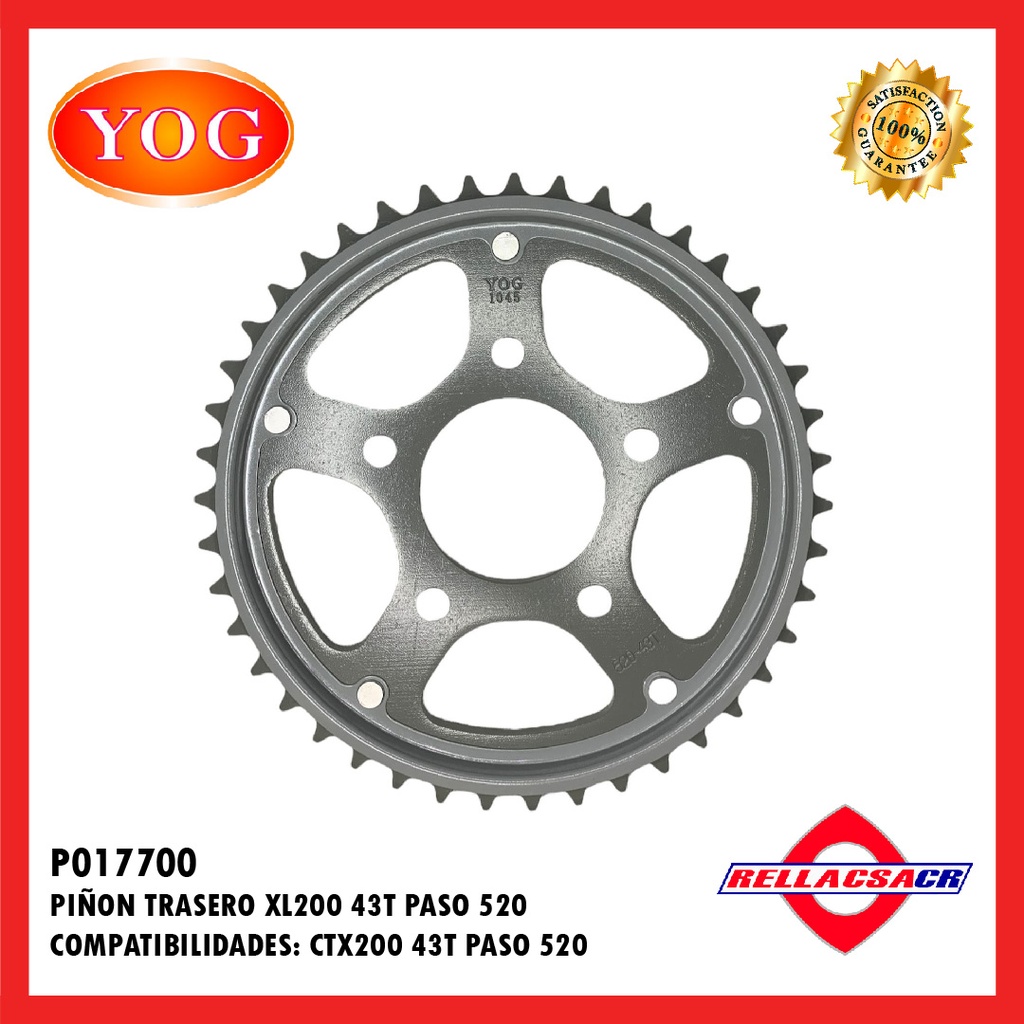 PI홥N TRASERO XL 200 (KBB) (520) 43T