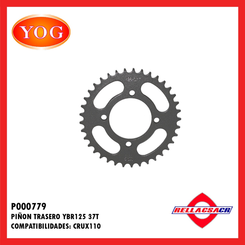PI홥N TRASERO YBR 125 ED 37T