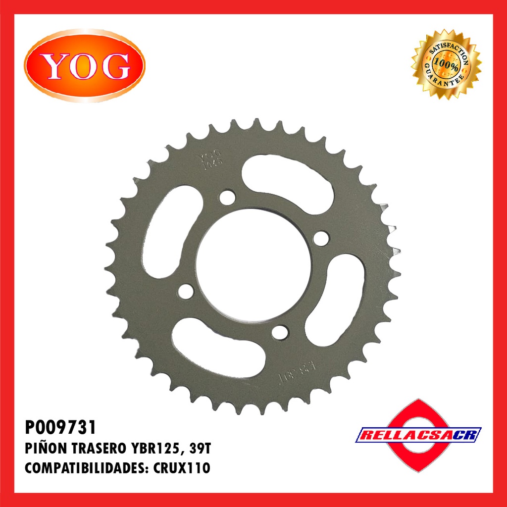 PI홥N TRASERO YBR 125 ED 39T