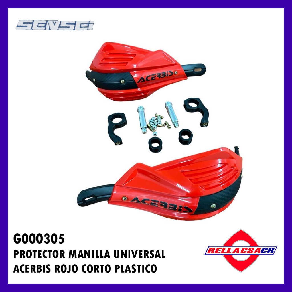 PROTECTOR MANIVELA UNIVERSAL ACERBIS ROJO (PAR)