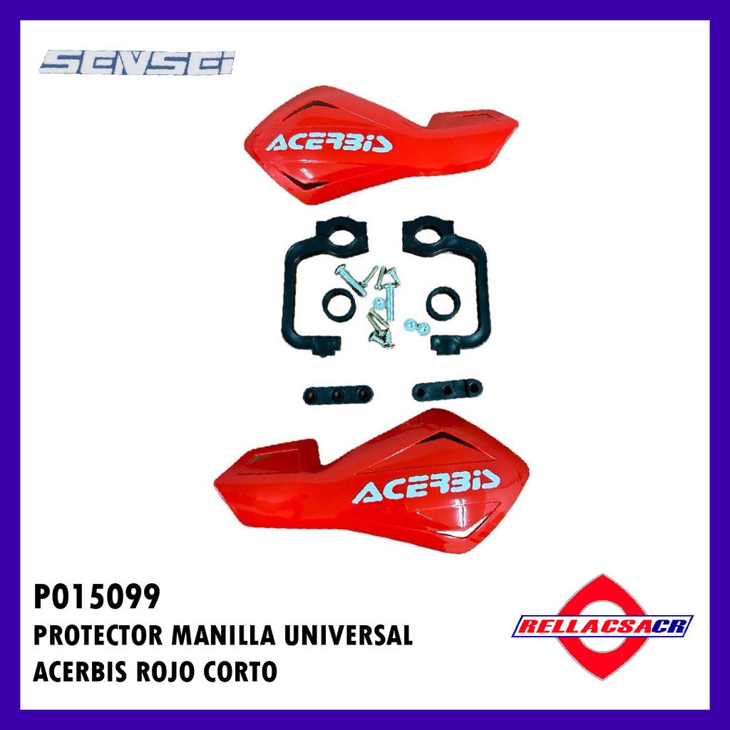 PROTECTOR MANILLA UNIVERSAL ACERBIS ROJO CORTO (PAR)