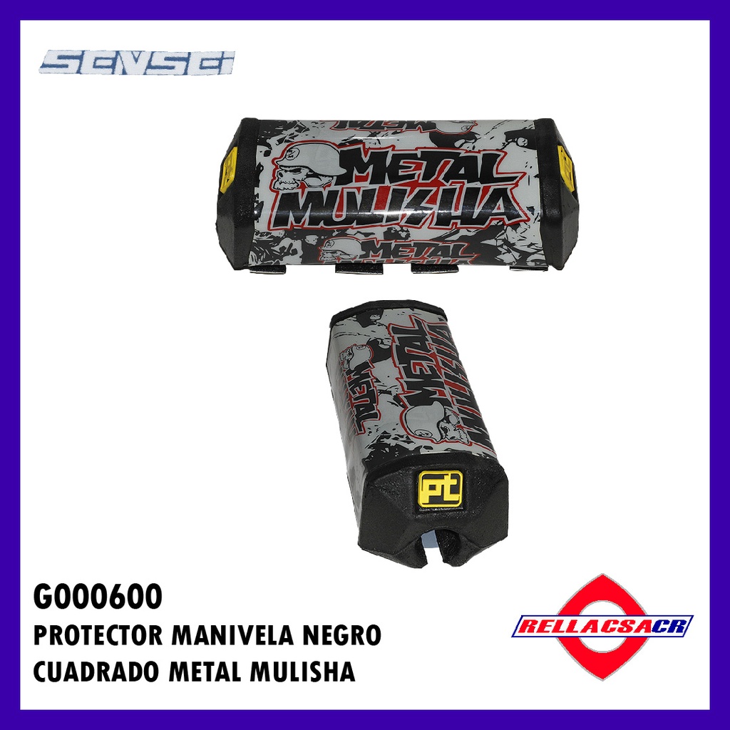 PAD MANIVELA CUADRADO METAL MULISHA NEGRO