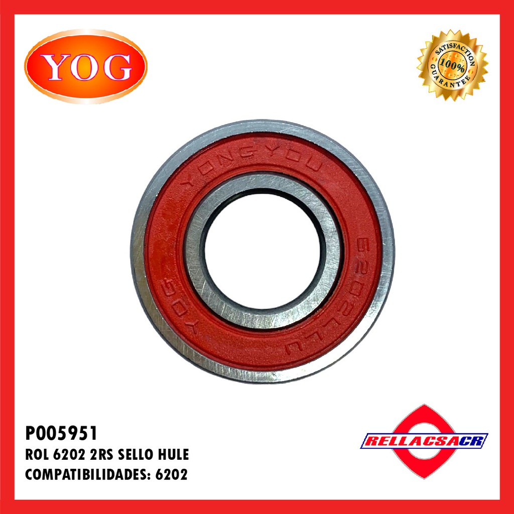 ROL 6202 2RS SELLO HULE