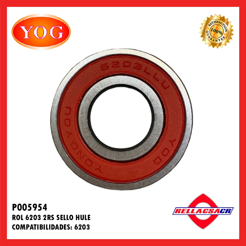 ROL 6203 2RS SELLO HULE