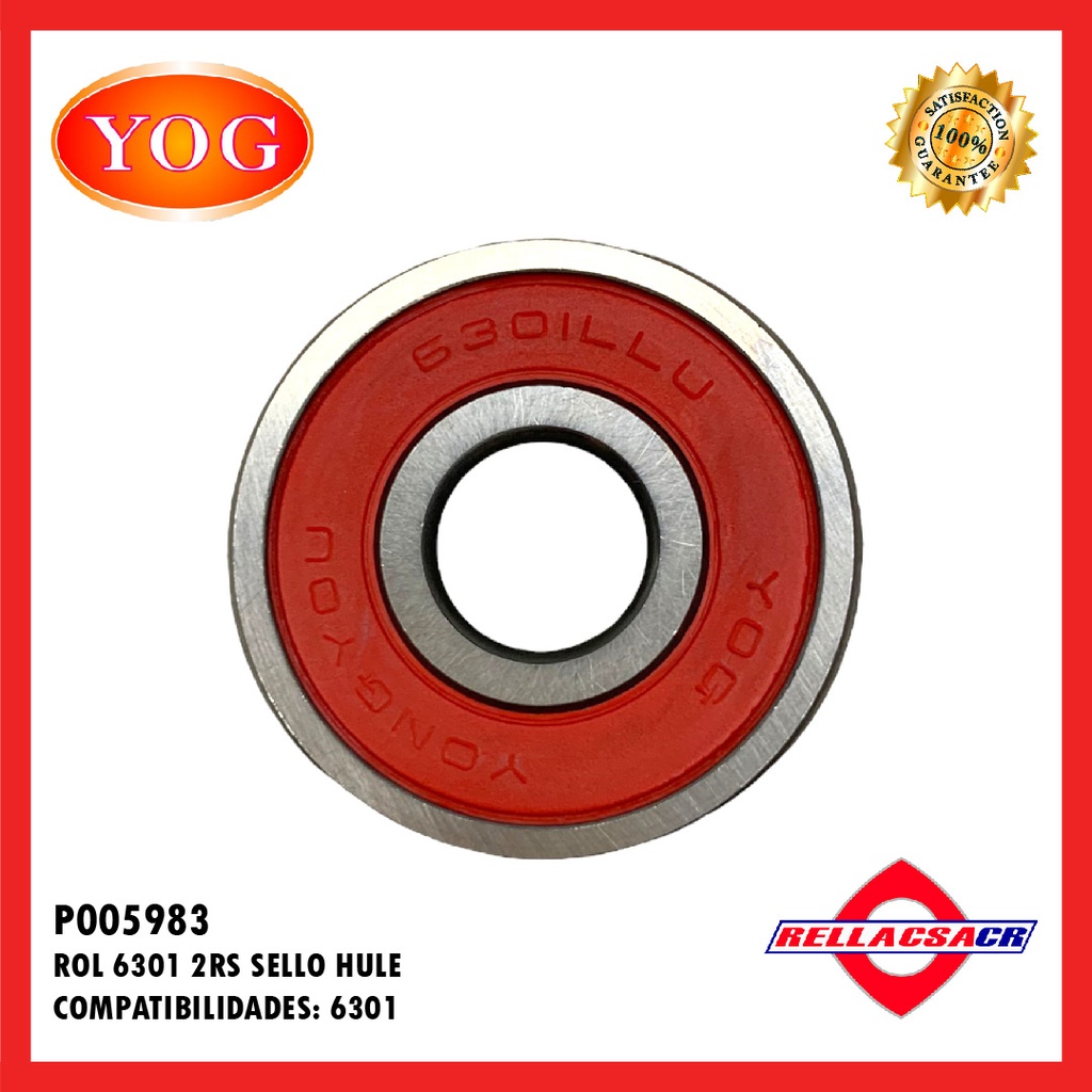 ROL 6301 2RS SELLO HULE